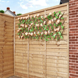 Gardenwize Pink Flower Expandable Garden Trellis with Solar LED - thumbnail 2