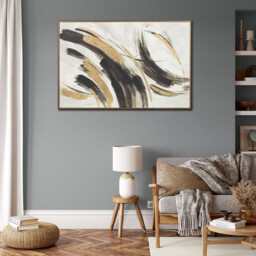 White Hand Embellishment Framed Canvas 100 x 150cm - thumbnail 2