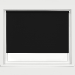 Caecus Blackout Roller Blinds Black 150cm x 120cm