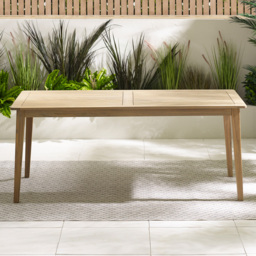 Furniturebox 6 Seater Rectangular Wooden Outdoor Dining Table - thumbnail 1