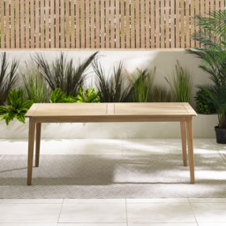 Furniturebox 6 Seater Rectangular Wooden Outdoor Dining Table - thumbnail 4