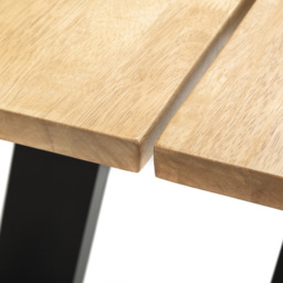 Julian Bowen Hockley 2 Seater Black and Oak Dining Bench - thumbnail 4