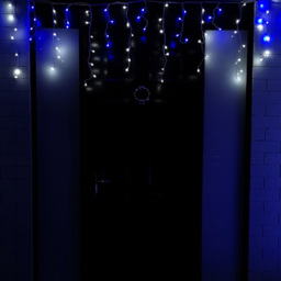 Samuel Alexander Mains Powered 1000 Blue and White LED Frosted Icicle White String Light 25m - thumbnail 4
