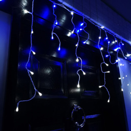 Samuel Alexander Mains Powered 1000 Blue and White LED Frosted Icicle White String Light 25m - thumbnail 1