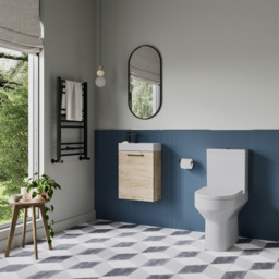 Bathstore Milford Single Door Oak Wall Hung Basin Unit 410mm - thumbnail 2
