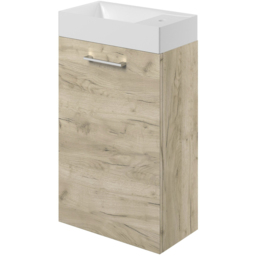 Bathstore Milford Single Door Oak Wall Hung Basin Unit 410mm - thumbnail 4