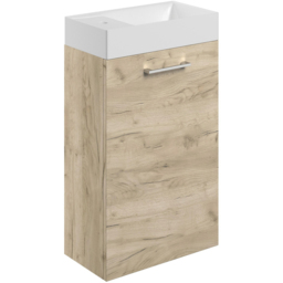 Bathstore Milford Single Door Oak Wall Hung Basin Unit 410mm