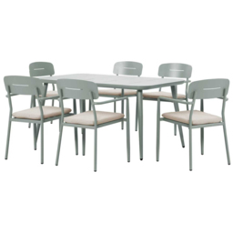 Kettler Verde 6 Seater Green Aluminium Garden Dining Set - thumbnail 2