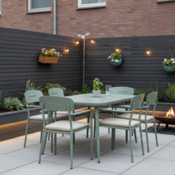 Kettler Verde 6 Seater Green Aluminium Garden Dining Set - thumbnail 3