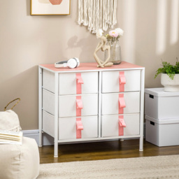 Portland 6 Drawer Pink Chest of Drawer - thumbnail 4