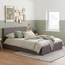 Berlin Double Grey Polyester Ottoman Bed - thumbnail 1