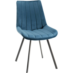Bentley Designs Fontana Blue Velvet Upholstered Chair - thumbnail 2