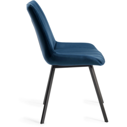 Bentley Designs Fontana Blue Velvet Upholstered Chair - thumbnail 4