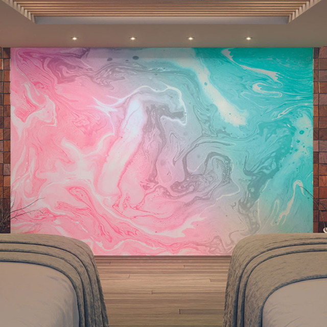 Origin Murals Cartoon Cloudy Sky Blue Wall Mural - image 1