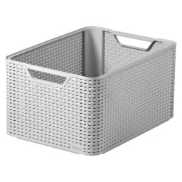 Curver Rattan Grey Storage Basket 30L
