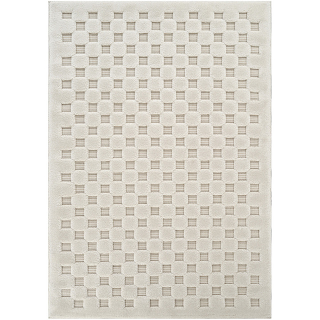 Desire Rugs Freya 3D Embossed Modern Cubed Design Rug Cream 230 x 160cm - image 1