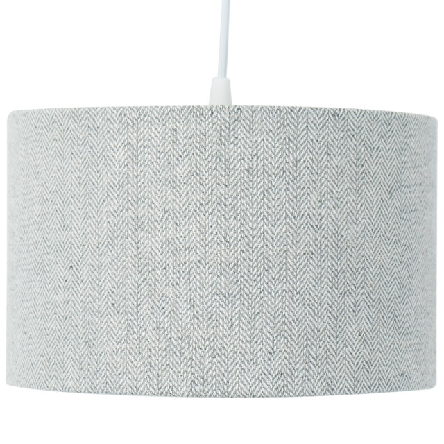 Woven Drum Shade - Grey / 25cm - image 1