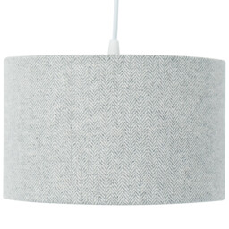 Woven Drum Shade - Grey / 25cm - thumbnail 1
