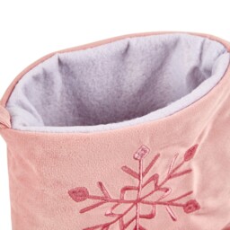 Blushing Ballroom Pink Snowflake Christmas Stocking - thumbnail 4