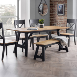 Julian Bowen Hockley 6 Seater Dining Bench Set