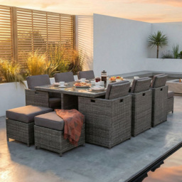 Royalcraft Paris 10 Seater Rattan Cube Dining Set - thumbnail 1