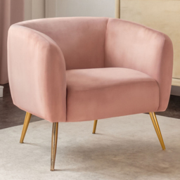 Premier Housewares Yasmeen Pink Velvet Armchair