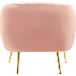 Premier Housewares Yasmeen Pink Velvet Armchair - thumbnail 4
