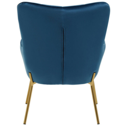 Premier Housewares Stockholm Blue Velvet Chair - thumbnail 4