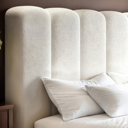 SOLACE+CO Emilie Cream Double Boucle Ribbed Ottoman Bed - thumbnail 4