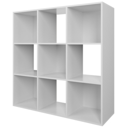 Homebase Compact 9 Compartment White Cube Storage Unit - thumbnail 2