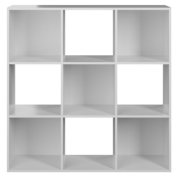 Homebase Compact 9 Compartment White Cube Storage Unit - thumbnail 3