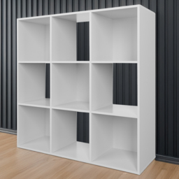 Homebase Compact 9 Compartment White Cube Storage Unit - thumbnail 1