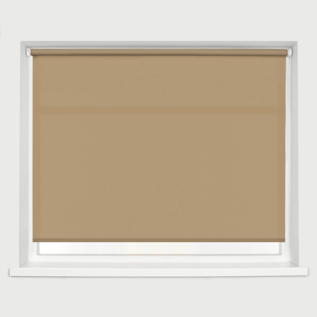 Caecus Straight Edge Roller Blind Cappuccino 60cm - image 1