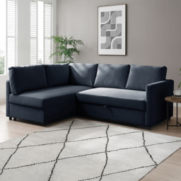 Clare 4 Seater Navy Corner Sofa Bed