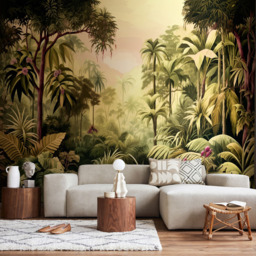 Origin Murals Jungle Trees Green Wall Mural