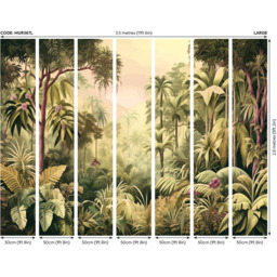 Origin Murals Jungle Trees Green Wall Mural - thumbnail 3
