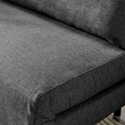Furniturebox Billie Single Seater Dark Grey Sofa Bed - thumbnail 2