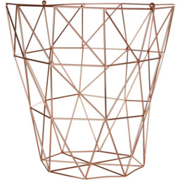 Premier Housewares Vertex Copper Finish Storage Basket - thumbnail 1