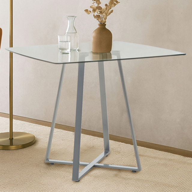 Premier Housewares Metropolitan Matte Grey 4 Seater Dining Table