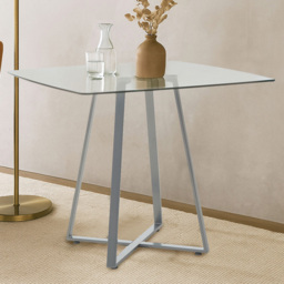 Premier Housewares Metropolitan Matte Grey 4 Seater Dining Table