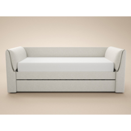 Flair Max Chenille Cream Day Bed with Trundle - thumbnail 3