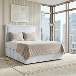 DS Living Velmont White Single Plush Divan Bed - thumbnail 3