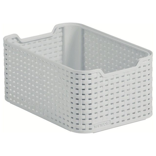 Curver Rattan Grey Storage Basket 6L - image 1