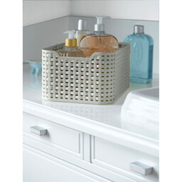 Curver Rattan Grey Storage Basket 6L - thumbnail 2