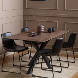 Florence Heaven 6 Seater Rusty Brown Ceramic Dining Table