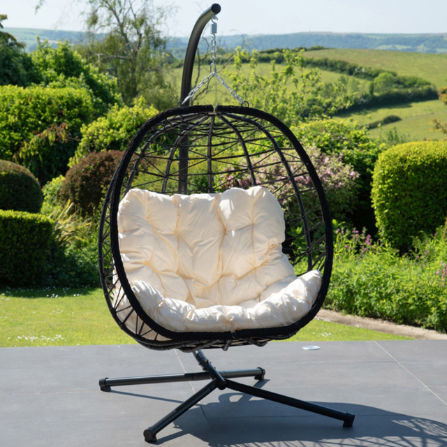 Artemis Home Hebden 2 Seater White Garden Hanging Egg Chair - image 1
