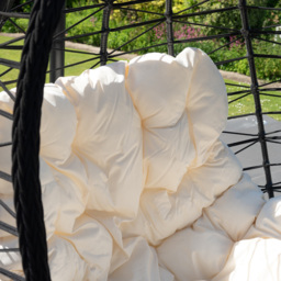 Artemis Home Hebden 2 Seater White Garden Hanging Egg Chair - thumbnail 2