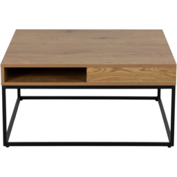 Florence Willford 2 Shelf Oak and Black Coffee Table - thumbnail 3