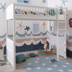 Noa and Nani Lottie White High Sleeper Cabin Bed with Straight Ladder - thumbnail 1