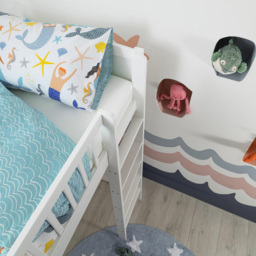 Noa and Nani Lottie White High Sleeper Cabin Bed with Straight Ladder - thumbnail 4